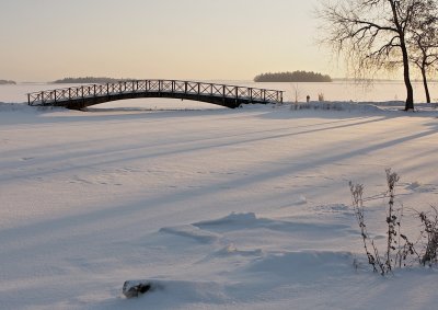 Bridge by the lake Mlaren.