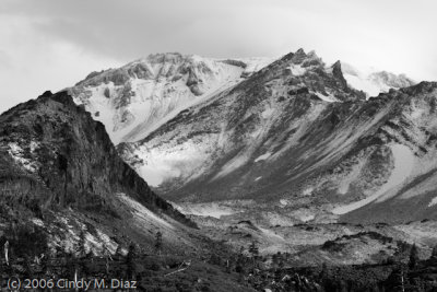 Shasta, Green Bute foreground, Casaval Ridge Background, From Old Ski Bowl