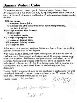 Banana Walnut Cake