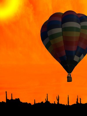 Balloon Ride In The Desert