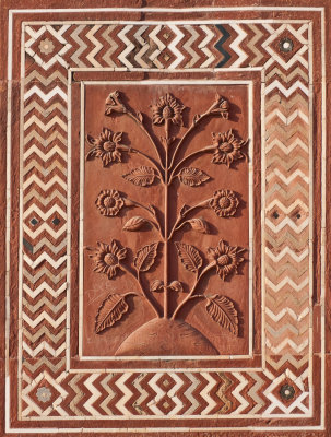 Detail, guesthouse, Taj Mahal (3/3/09)