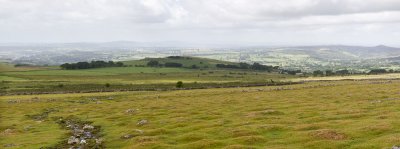 Southern boundary of the moor, looking across the settlement below White Tor (7/15/10)