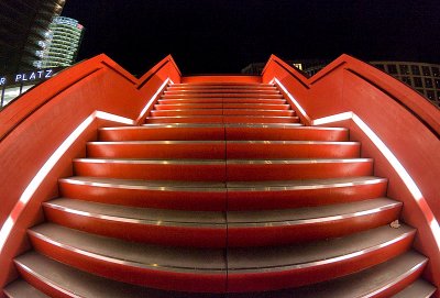 Temporary staircase on Potsdamer Platz