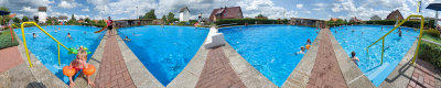 At the swimming pool