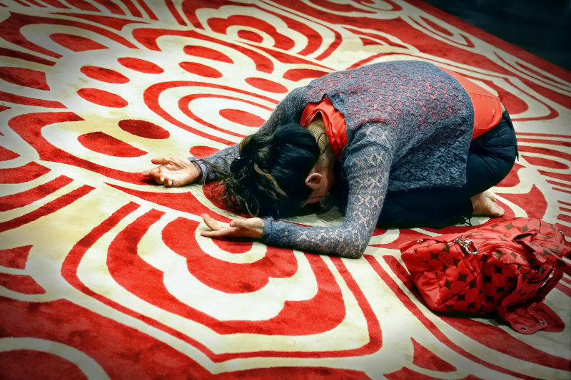 Praying Inside Temple