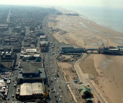 Looking toward St.Annes from Blackpool Tower