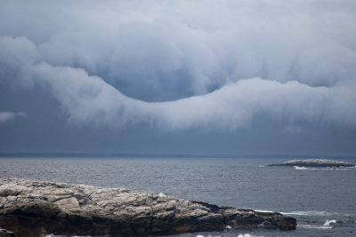 Line of thunderstorms approaching Seavey Island, Isles of Shoals, NH