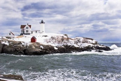 Nubble Light after Snow Storm