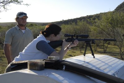 Liz target shooting