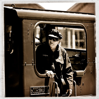 Whiteman Park railway driver