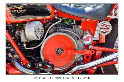 Vintage Motor Guzzi Engine Detail