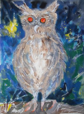 Crispin's Owl original price 200 but sold for 40 to raise money for PAWS