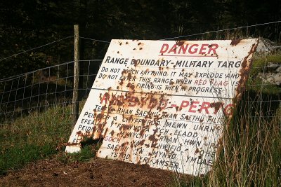 Range Warning Sign