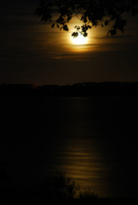 Moon Over Seneca Lake