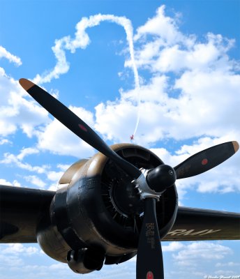B-24 engine juxtaposed