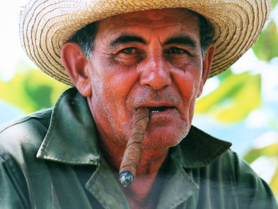 Cuban cigar smoker II - Tobacco farmer in Vinales