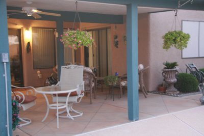 back patio at night