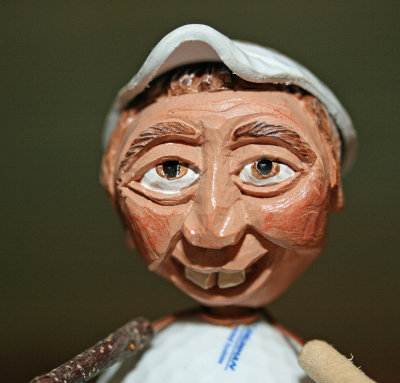HEAD  carved from golf ball
