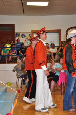 modeling old band uniforms