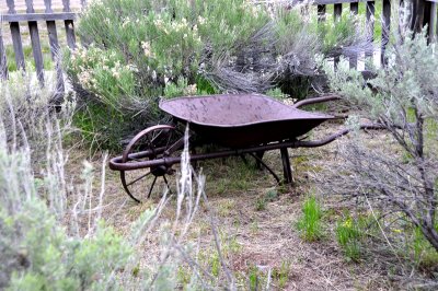 Wheel barrow.