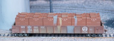 PRR G22 Gondola with HB1a Bulk Service Containers
