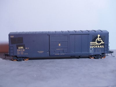 Luckrail Boxcar - A custom car done for a friend to celebrate his 50th birthday. He's been in a wheelchair for over 25 years.