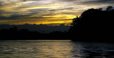 sunset over the Rio San Juan