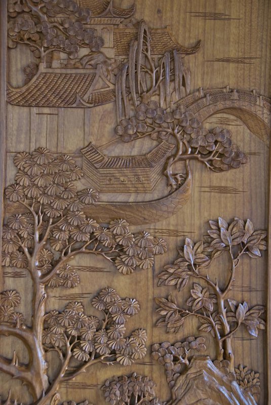 Hand Carved wood paneling