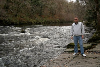 Chris by River in Dartmoor
