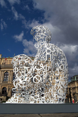 WE - Sculpture by Jaume Plensa Outside Rudolfinum 03