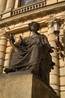 Statue Outside Rudolfinum Prague