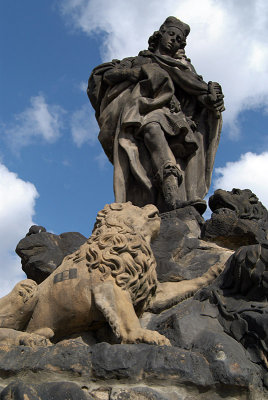 Statue on Charles Bridge Prague 02