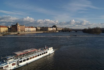 View Upstream from Charles Bridge Prague 03