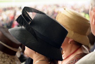 Black Hat with Feathers Royal Ascot