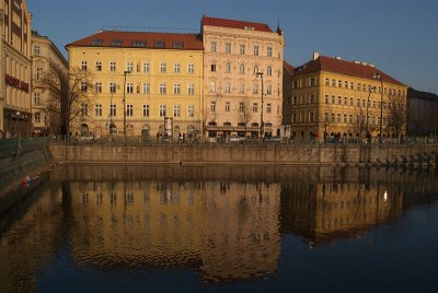 Buildings beside the Vltava River Prague 06