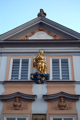 Golden Statue on Building Prague