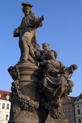 Statue on Charles Bridge Prague 03