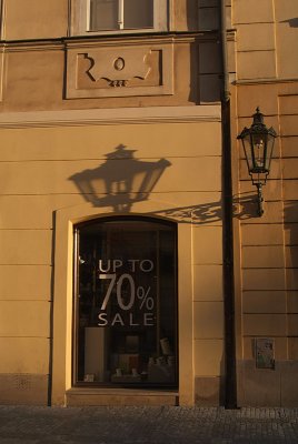 Streetlamp and Shadow Prague