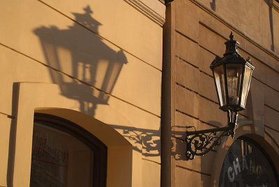 Streetlamp and Shadow Prague 03