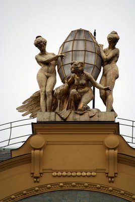 Building Detail - Three Women and a Peacock