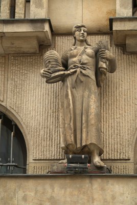 Building Detail - Figure Woman with Food