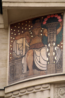 Building Detail - Painted Wall Figure