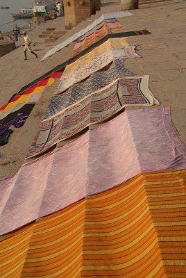 Saris Drying on the Steps