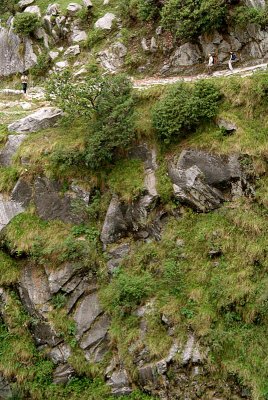 Trekkers on the Trail to Triund