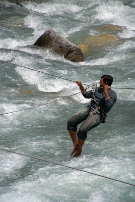 Crossing the River on a Wire Manali 02