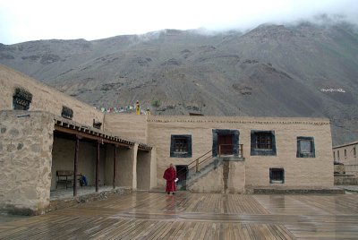 Monk Outside Tabo Monastery