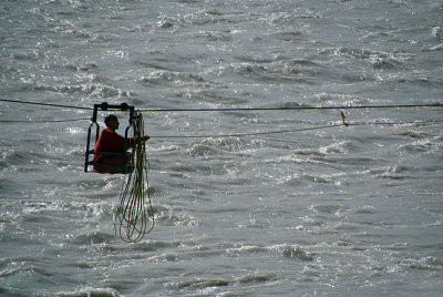 Man Using River Crossing