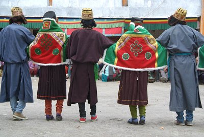 Locals in Traditional Costumes Dancing