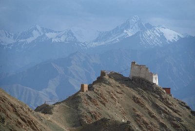 Gompa and Mountains Leh