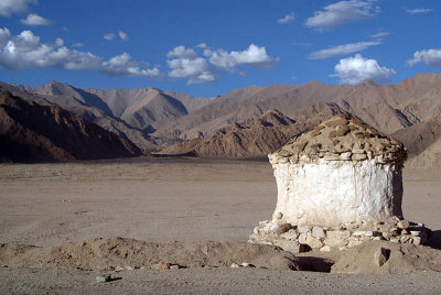 Stupa and Mountains in Ladakh